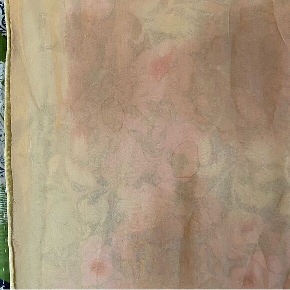 Rare Vintage Oscar de la Renta Floral Ombre Silk and Velvet Burned Out Scarf - Picture 10 of 15